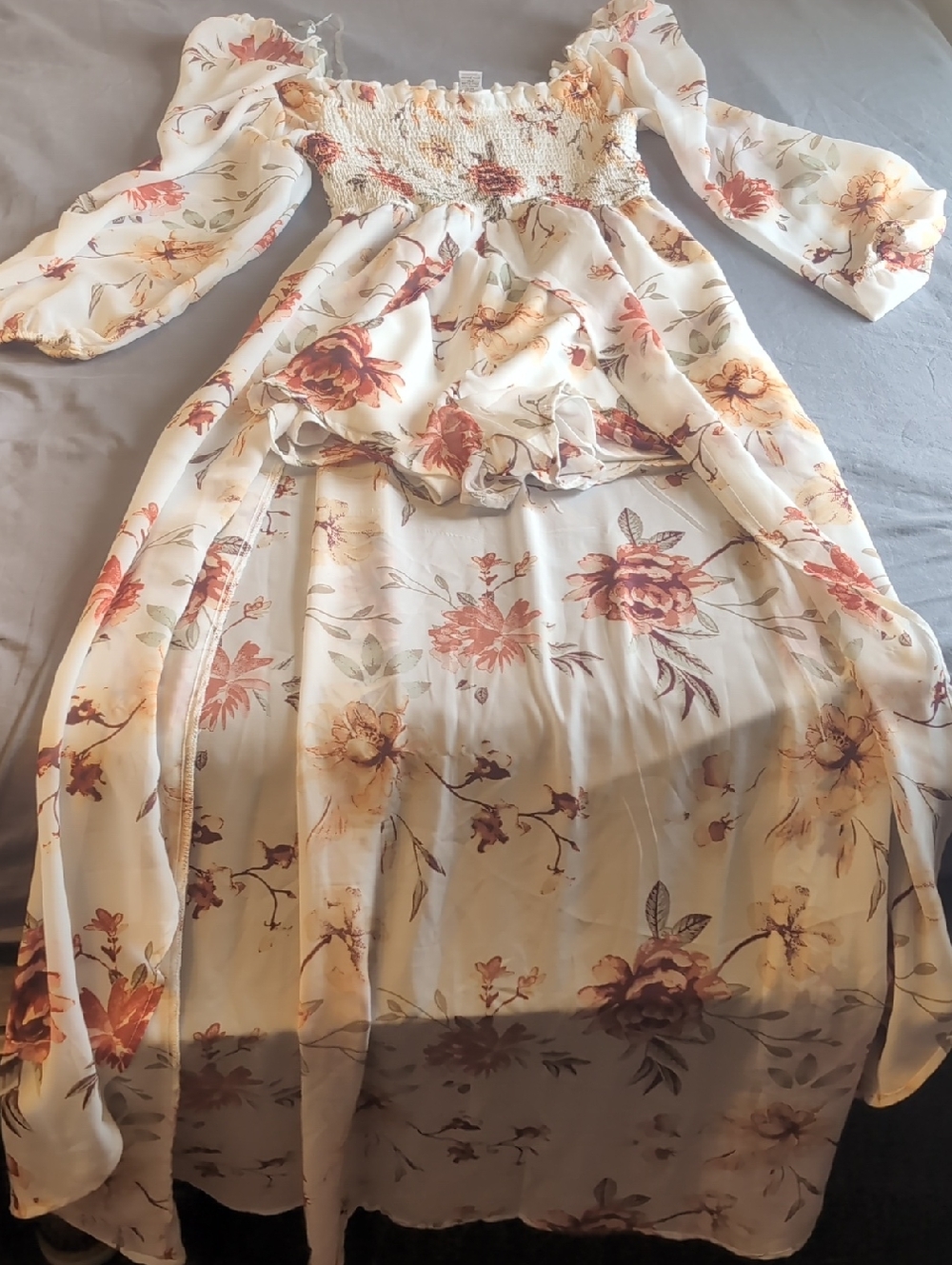 Rue21 White Floral High/Low Romper
